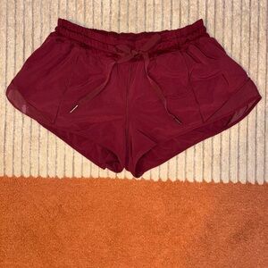 Women's Lululemon Burgundy Shorts